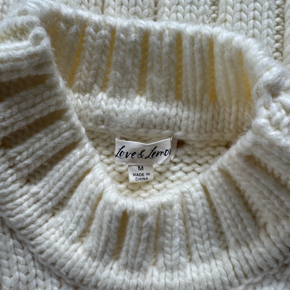 For Love And Lemons Cream Turtleneck Sweater Dress - Picture 4 of 5